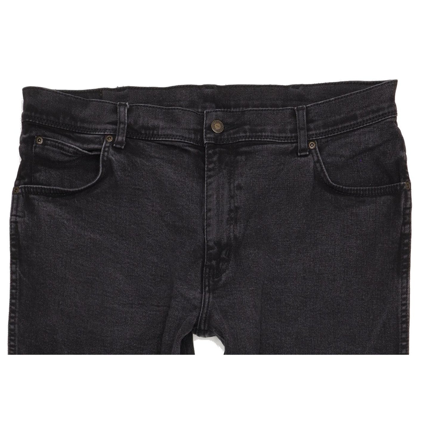 Wrangler Durable Quality Men Black Straight Regular Stretch Jeans W38 L32