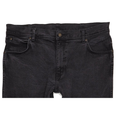 Wrangler Durable Quality Men Black Straight Regular Stretch Jeans W38 L32