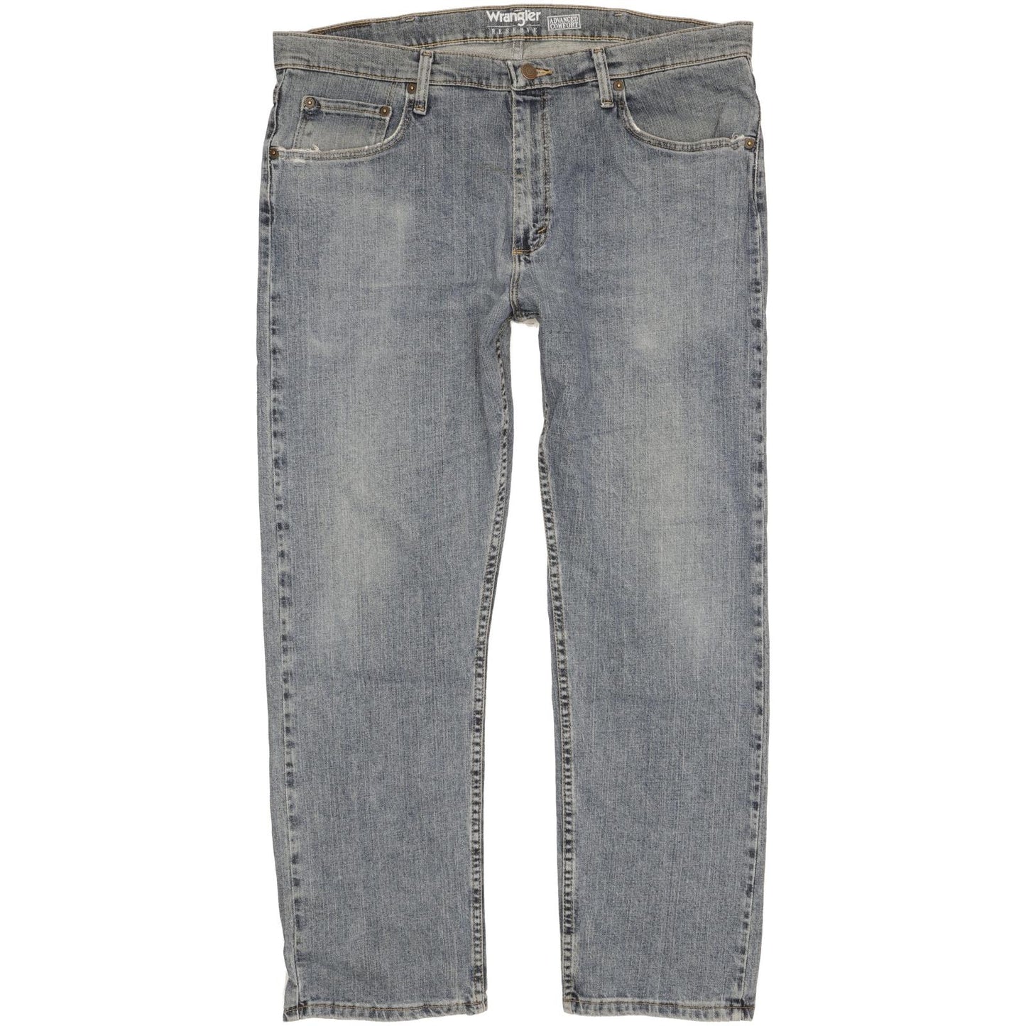 Wrangler Men Blue Straight Regular Stretch Jeans W37 L29