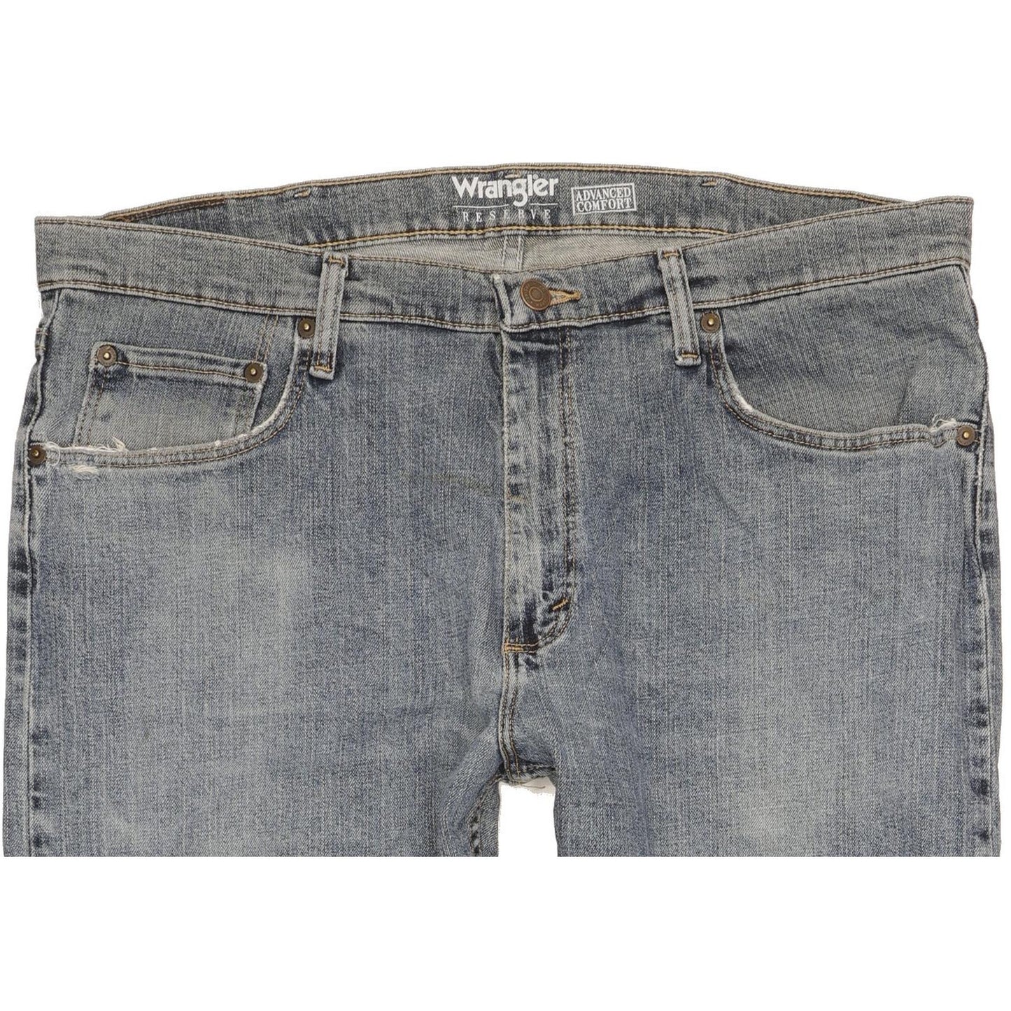 Wrangler Men Blue Straight Regular Stretch Jeans W37 L29