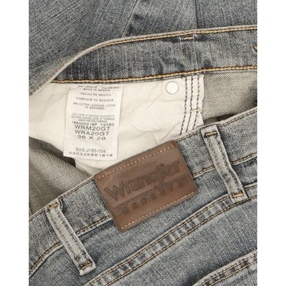Wrangler Men Blue Straight Regular Stretch Jeans W37 L29