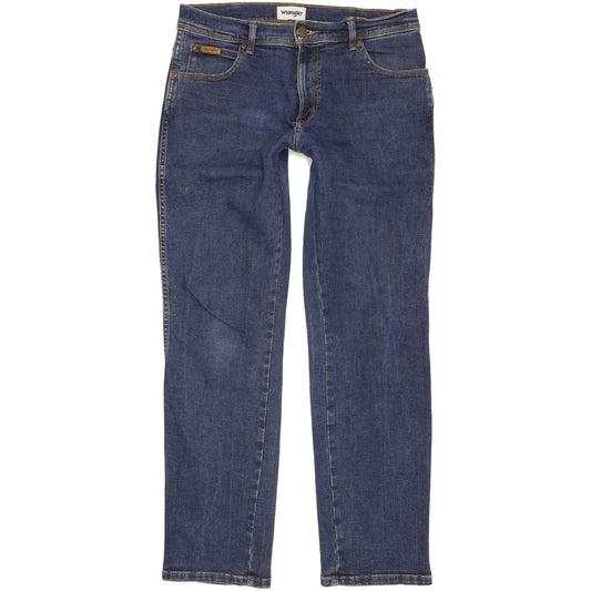 Wrangler Texas Men Blue Straight Regular Stretch Jeans W32 L32