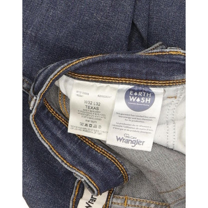 Wrangler Texas Men Blue Straight Regular Stretch Jeans W32 L32