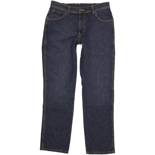Wrangler Men Blue Straight Regular Stretch Jeans W34 L32