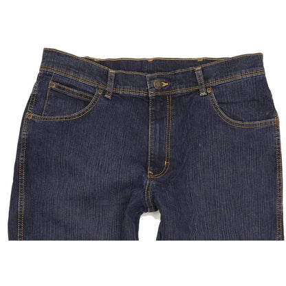 Wrangler Men Blue Straight Regular Stretch Jeans W34 L32