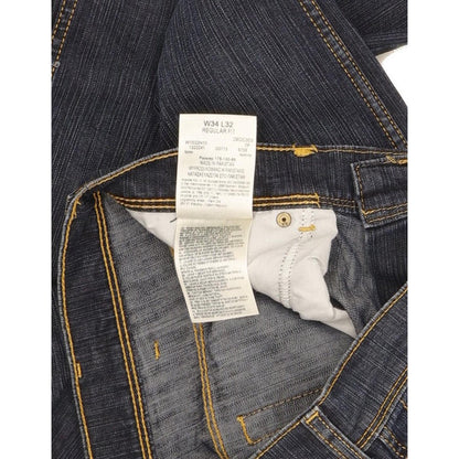 Wrangler Men Blue Straight Regular Stretch Jeans W34 L32