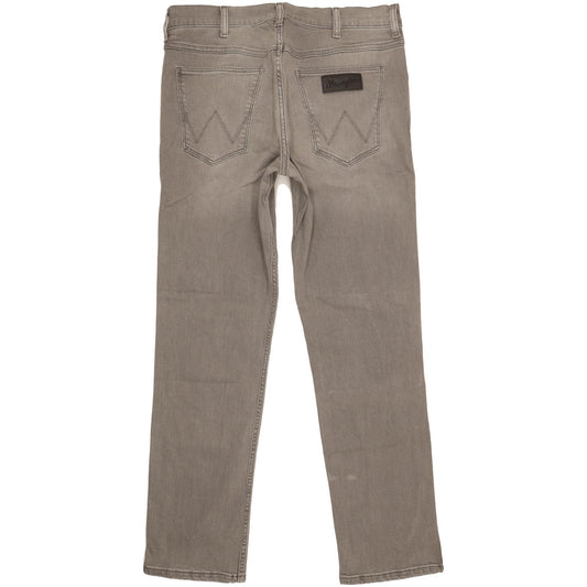 Wrangler Greensboro Men Grey Straight Regular Stretch Jeans W33 L32