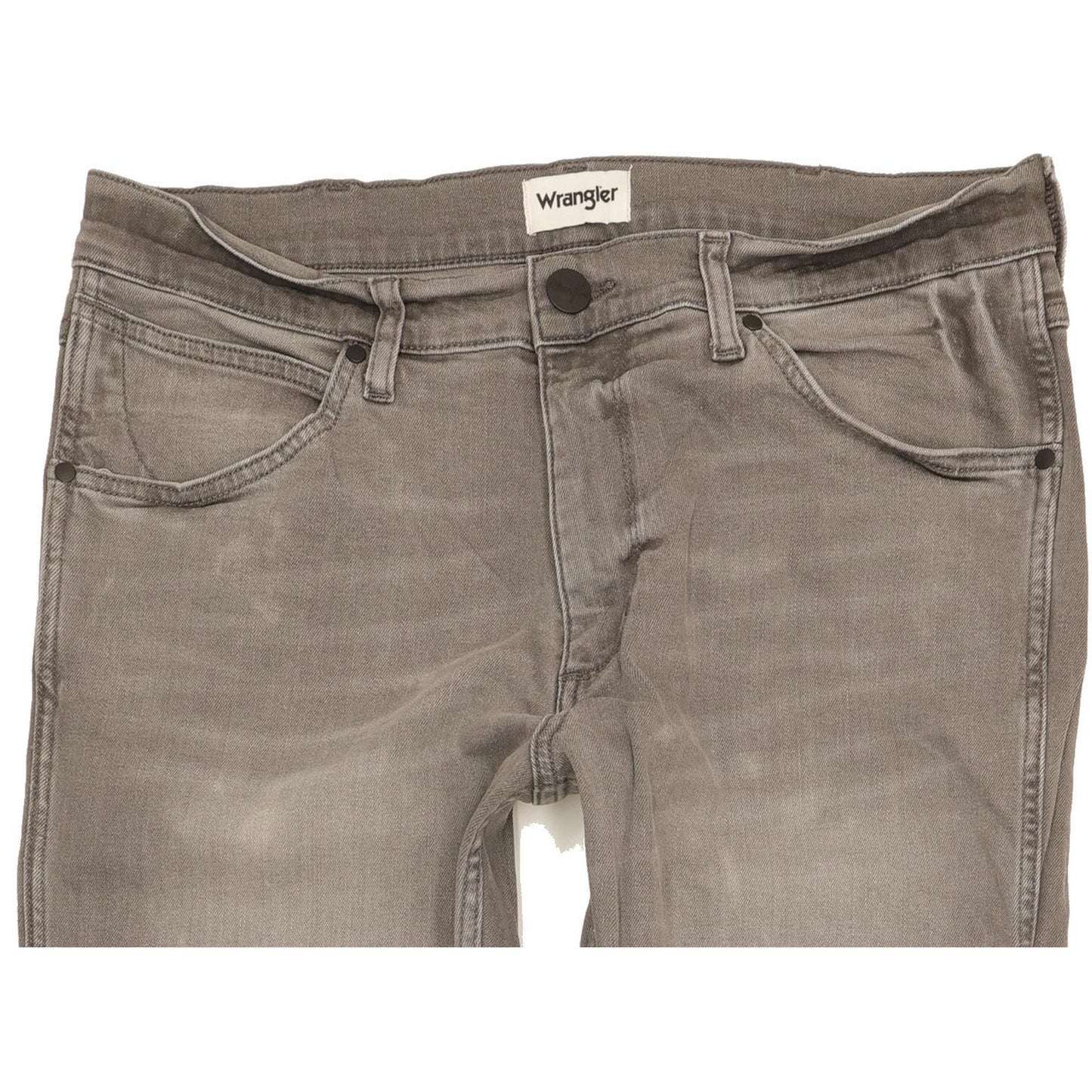 Wrangler Greensboro Men Grey Straight Regular Stretch Jeans W33 L32