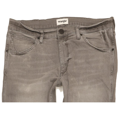 Wrangler Greensboro Men Grey Straight Regular Stretch Jeans W33 L32