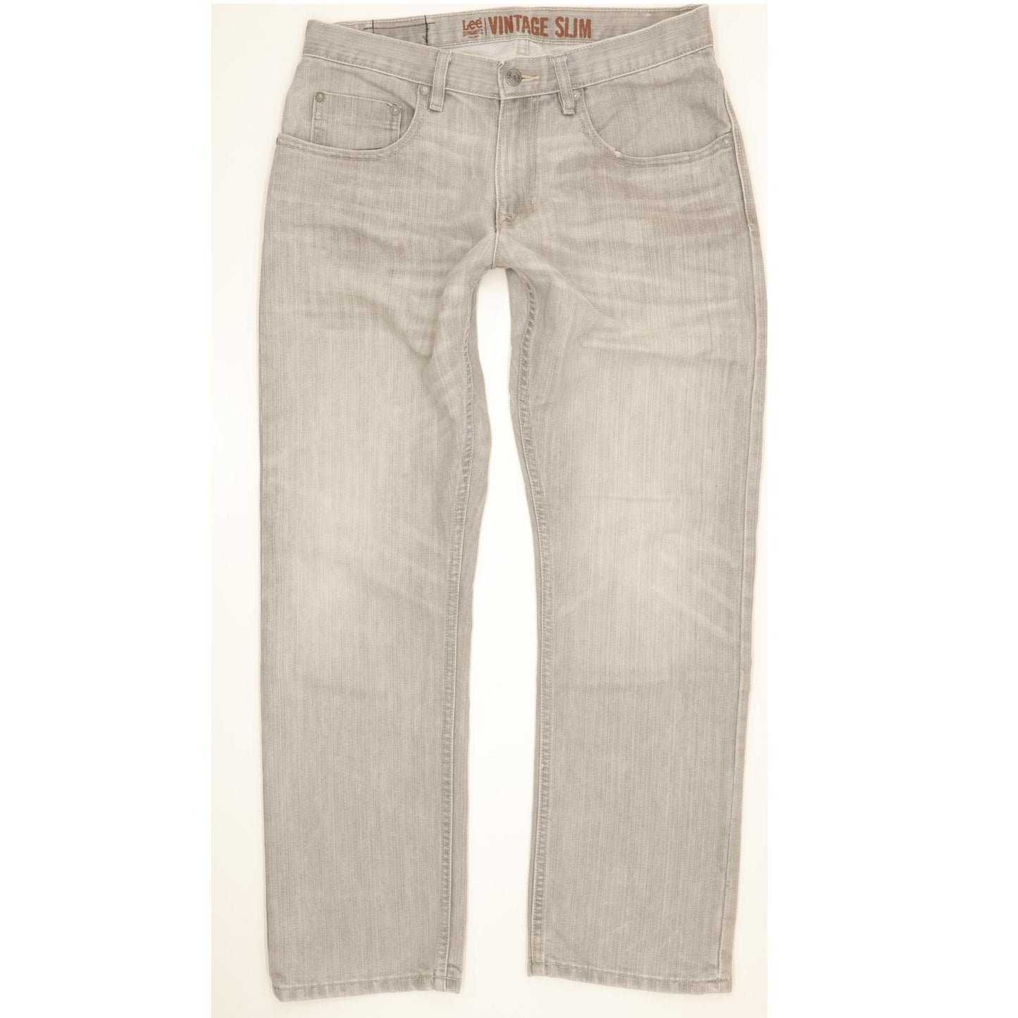 Lee Vintage Men Grey Straight Regular Jeans W32 L30