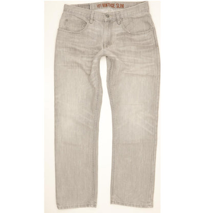 Lee Vintage Men Grey Straight Regular Jeans W32 L30