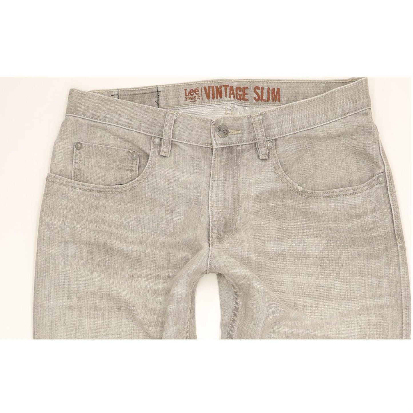 Lee Vintage Men Grey Straight Regular Jeans W32 L30