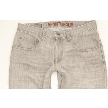 Lee Vintage Men Grey Straight Regular Jeans W32 L30