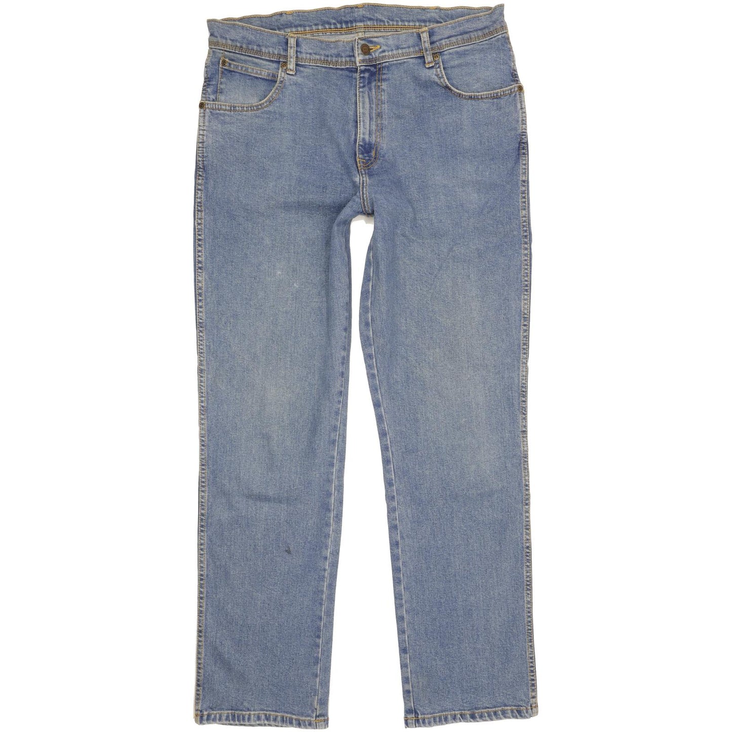 Wrangler Men Blue Straight Regular Stretch Jeans W36 L32