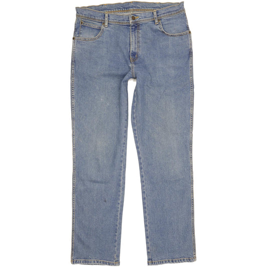 Wrangler Men Blue Straight Regular Stretch Jeans W36 L32