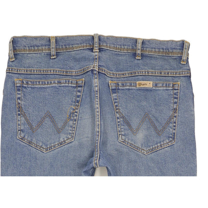 Wrangler Men Blue Straight Regular Stretch Jeans W36 L32