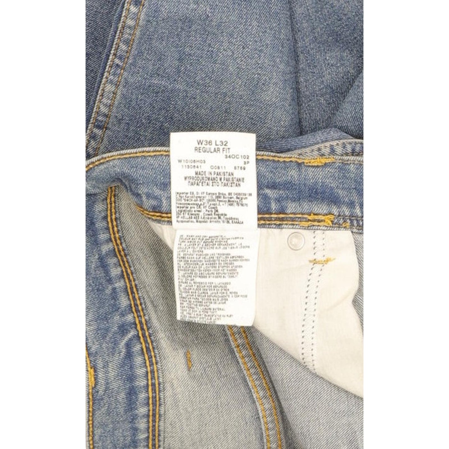 Wrangler Men Blue Straight Regular Stretch Jeans W36 L32