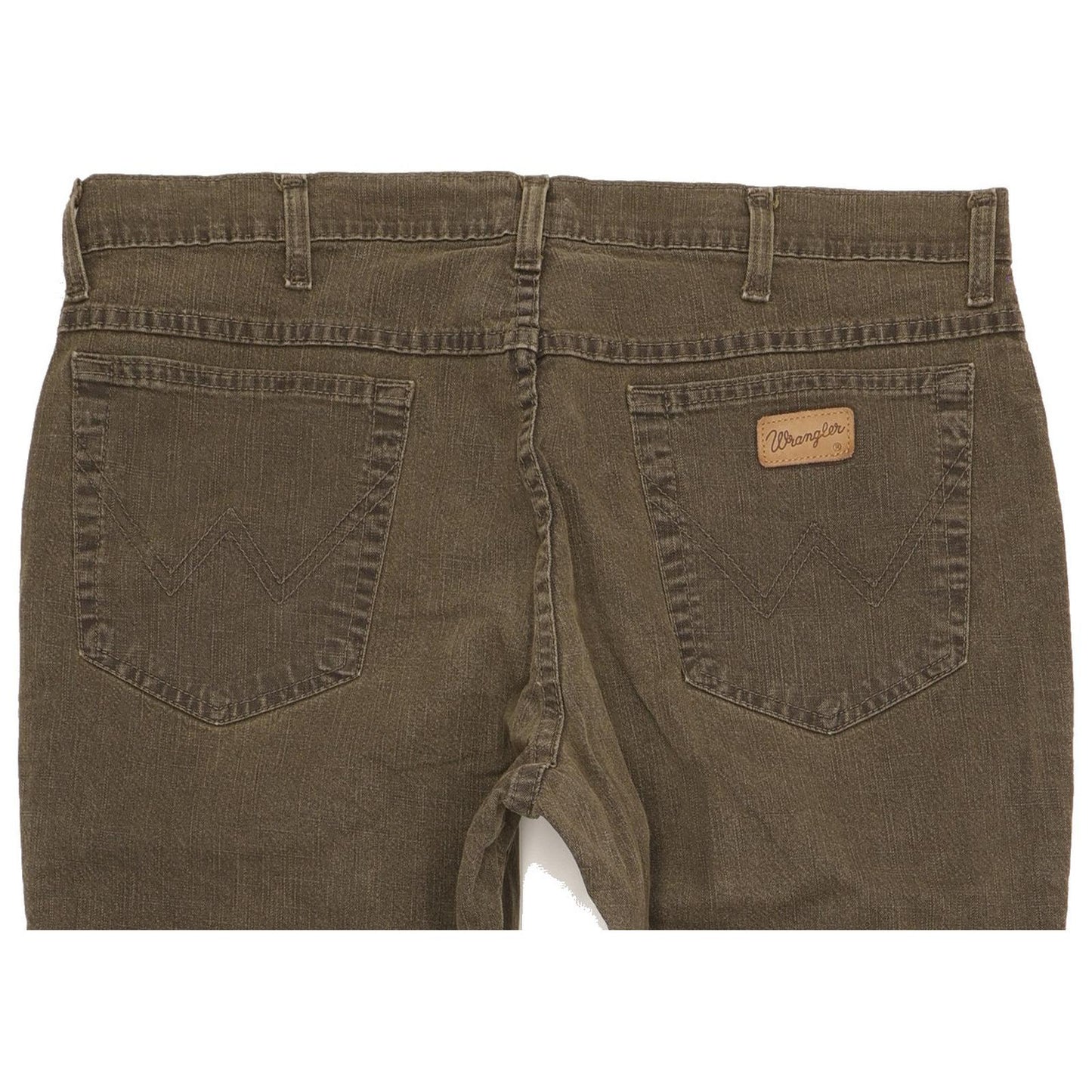 Wrangler Texas Men Green Straight Regular Stretch Jeans W36 L29