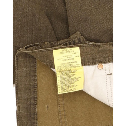 Wrangler Texas Men Green Straight Regular Stretch Jeans W36 L29