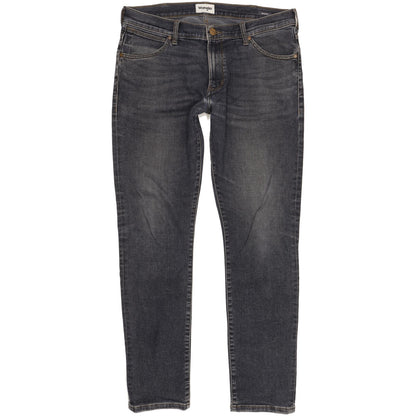 Wrangler Larston Men Blue Tapered Slim Stretch Jeans W34 L34