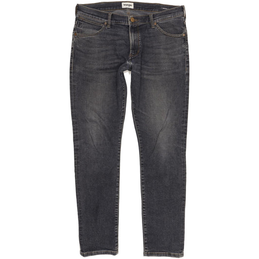 Wrangler Larston Men Blue Tapered Slim Stretch Jeans W34 L34