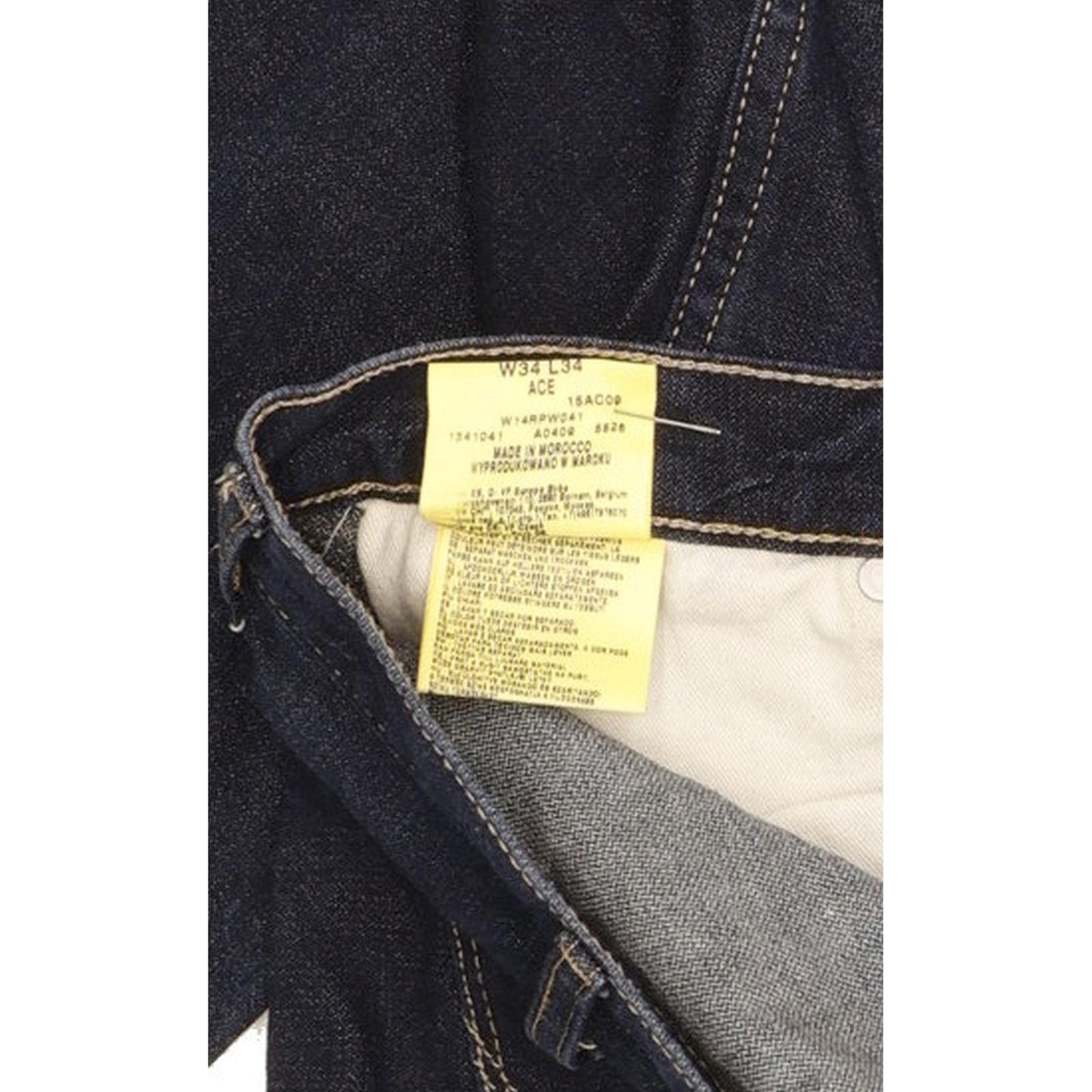 Wrangler Ace Men Blue Straight Regular Jeans W34 L33