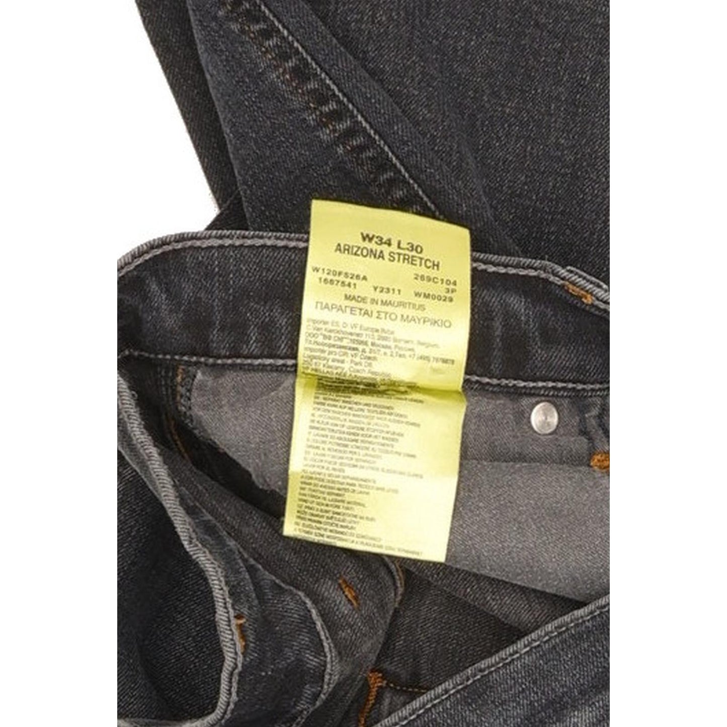 Wrangler Arizona Men Blue Straight Regular Stretch Jeans W34 L29