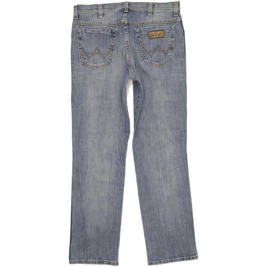 Wrangler Texas Men Blue Straight Regular Stretch Jeans W34 L32