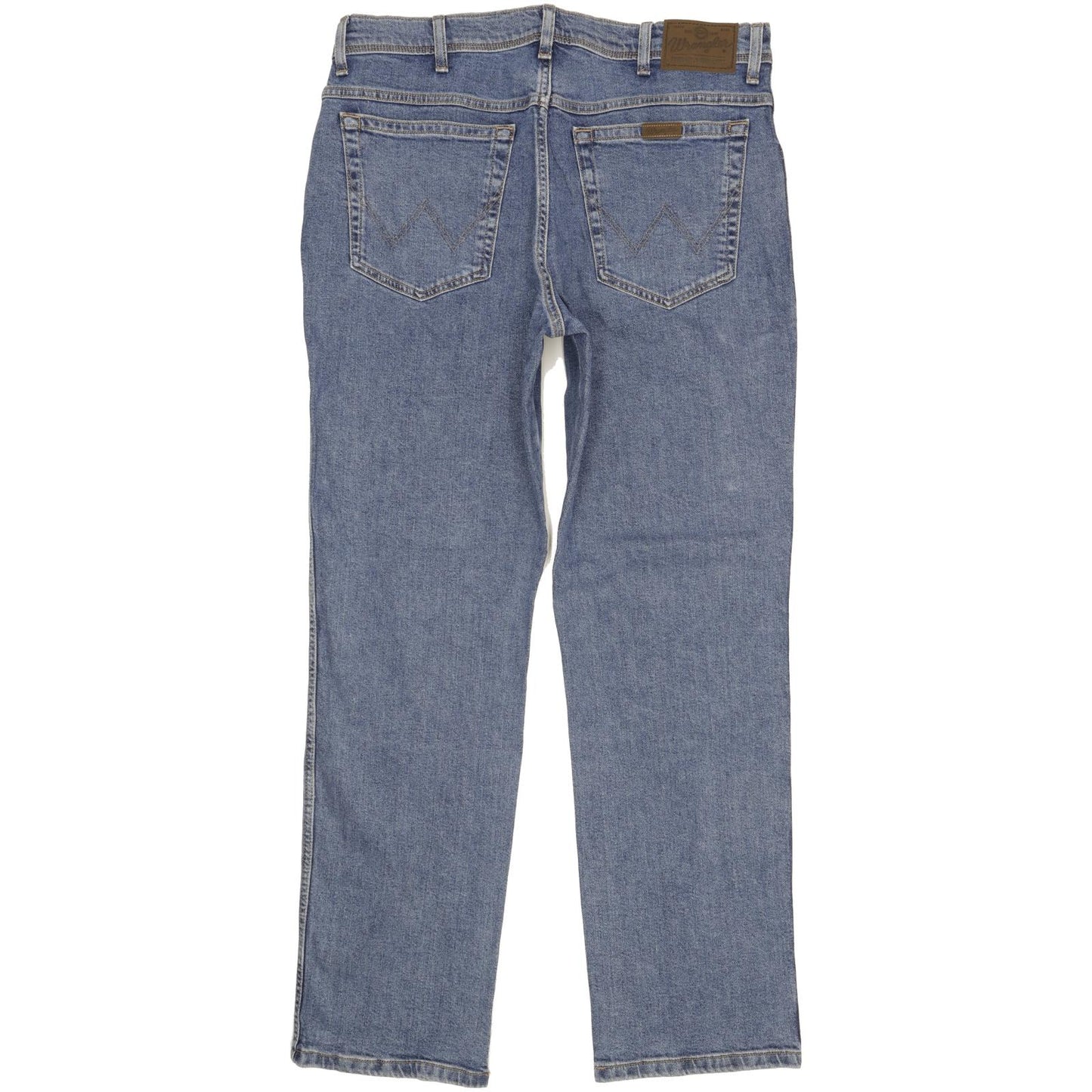 Wrangler Durable Quality Men Blue Straight Regular Stretch Jeans W36 L32