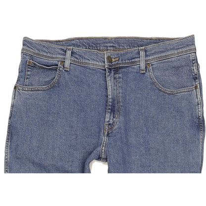 Wrangler Durable Quality Men Blue Straight Regular Stretch Jeans W36 L32