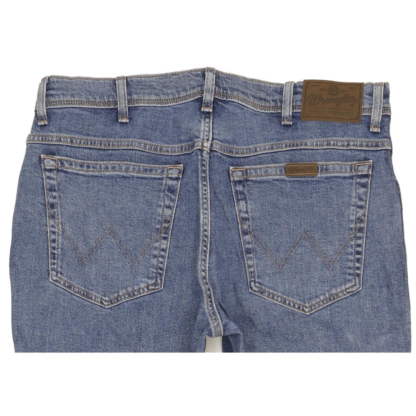 Wrangler Durable Quality Men Blue Straight Regular Stretch Jeans W36 L32