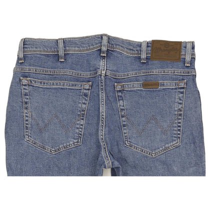 Wrangler Durable Quality Men Blue Straight Regular Stretch Jeans W36 L32