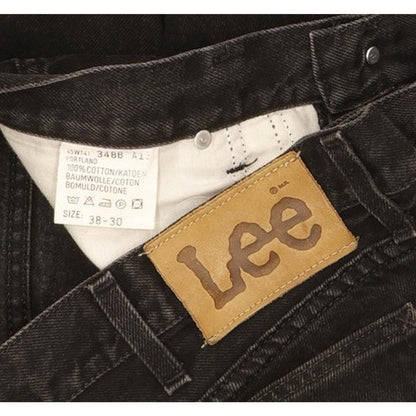 Lee Portland Men Black Straight Regular Jeans W38 L29