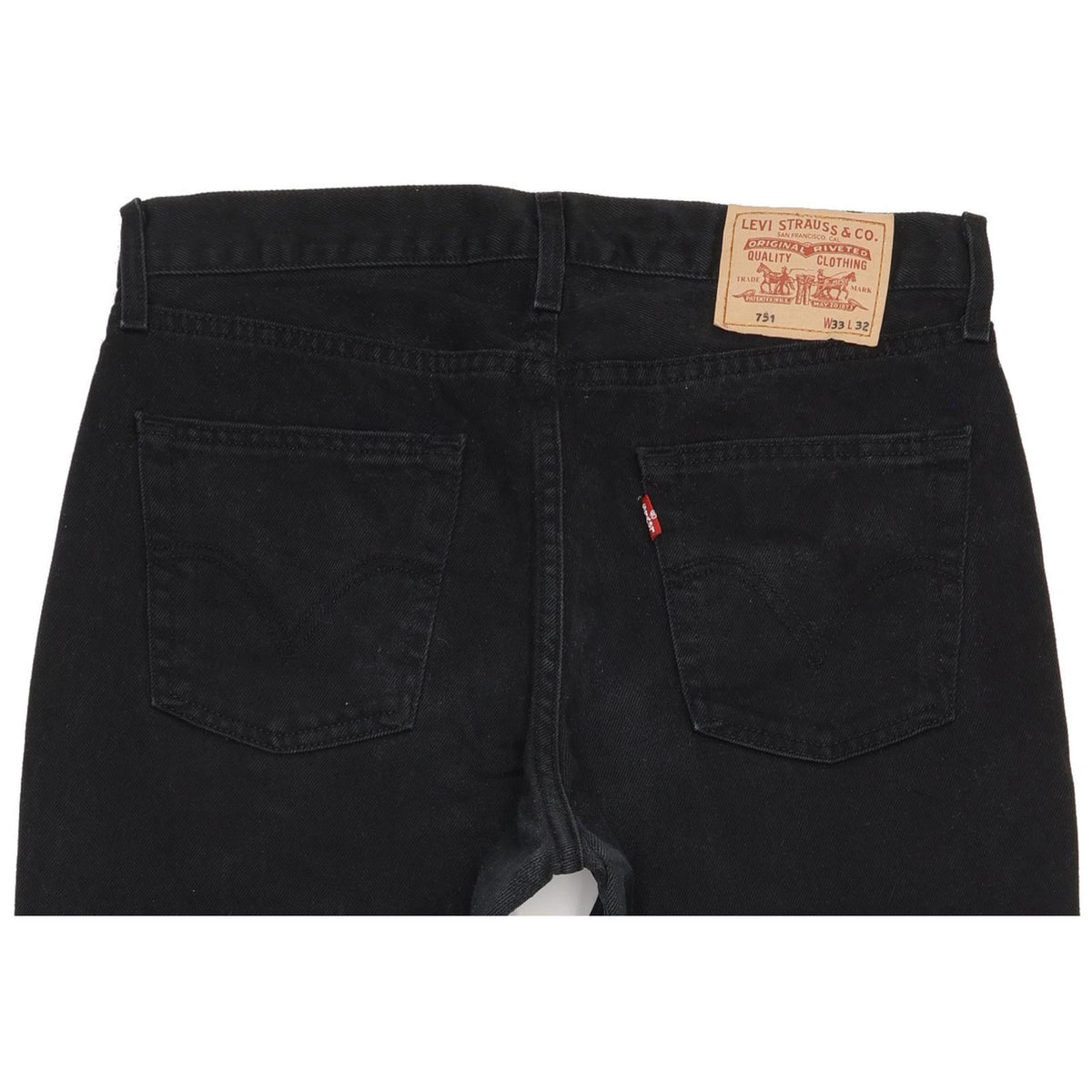 Levi's 751 Men Black Straight Regular Jeans W33 L32