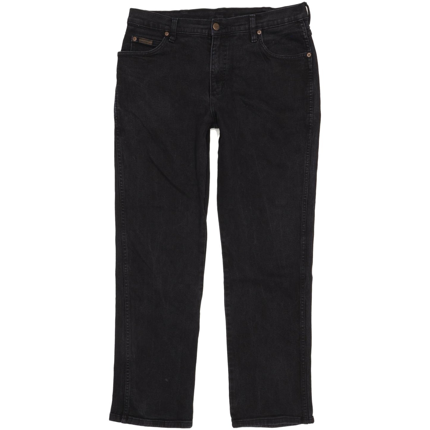 Wrangler Texas Men Black Straight Regular Stretch Jeans W35 L31