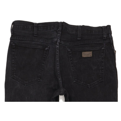 Wrangler Texas Men Black Straight Regular Stretch Jeans W35 L31