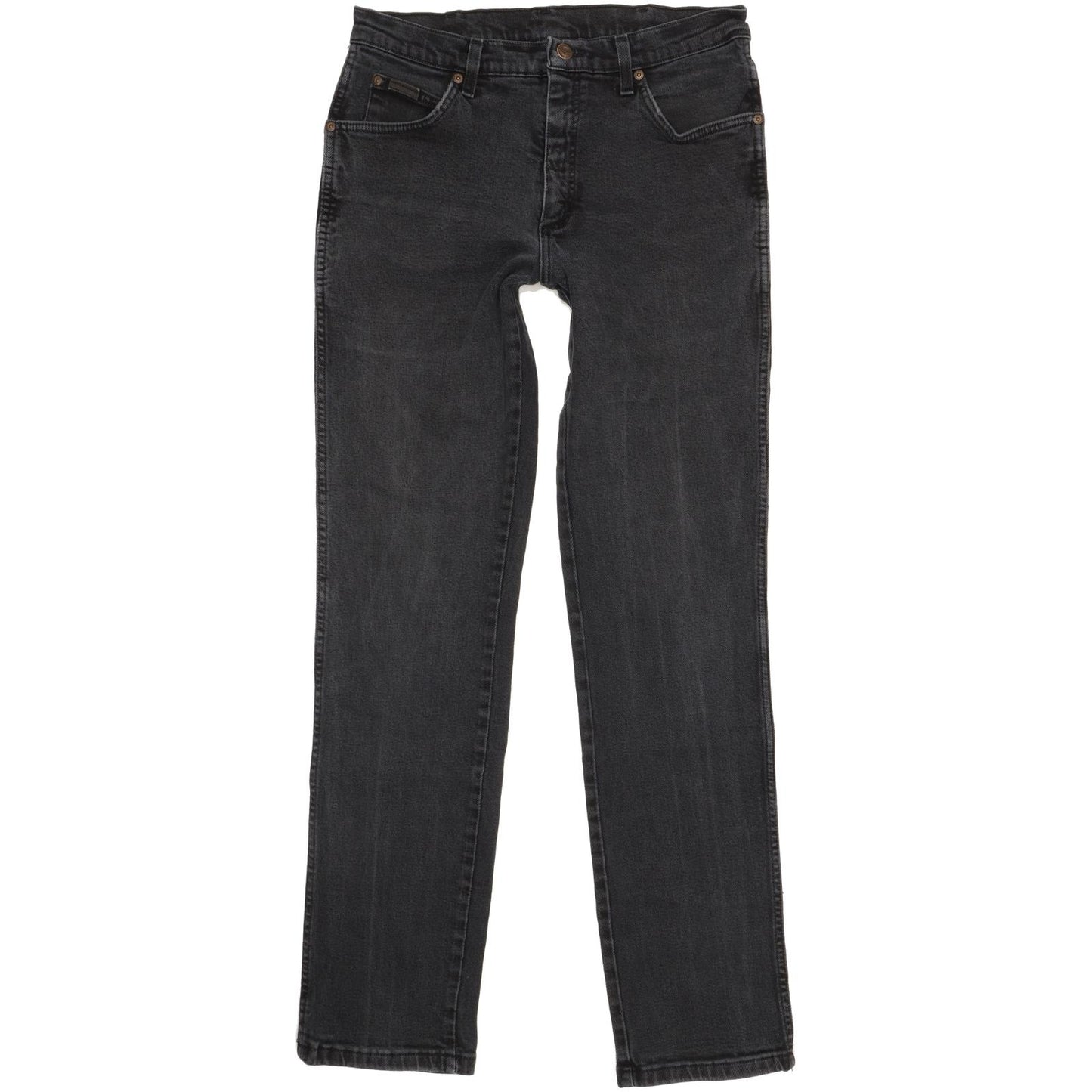 Wrangler Texas Men Black Straight Regular Stretch Jeans W33 L33