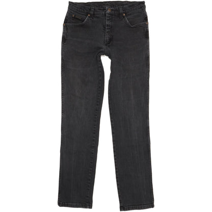 Wrangler Texas Men Black Straight Regular Stretch Jeans W33 L33
