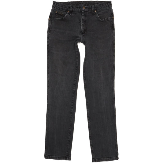 Wrangler Texas Men Black Straight Regular Stretch Jeans W33 L33