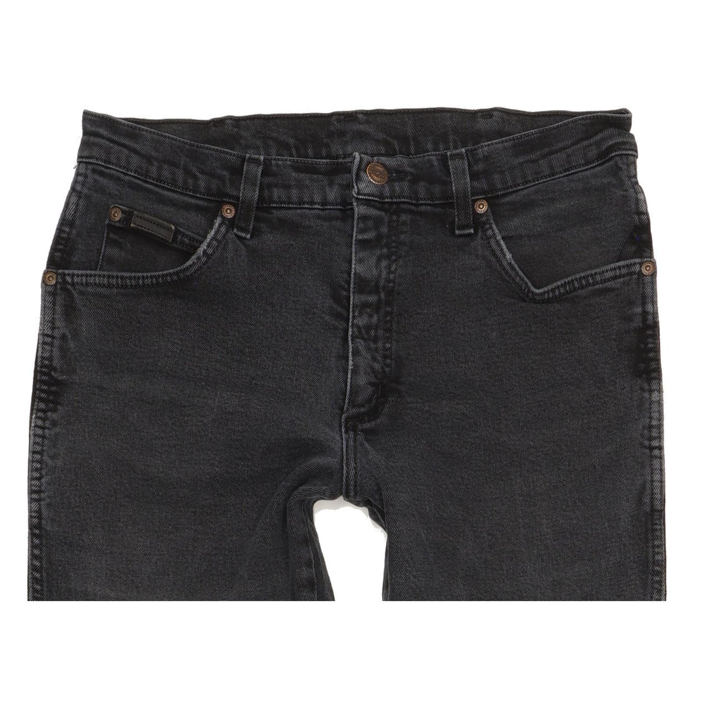 Wrangler Texas Men Black Straight Regular Stretch Jeans W33 L33