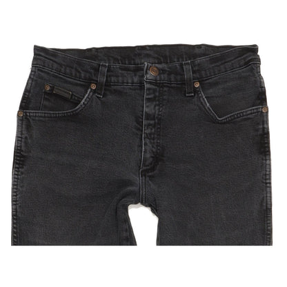 Wrangler Texas Men Black Straight Regular Stretch Jeans W33 L33