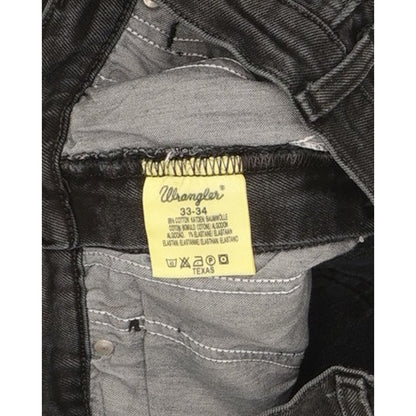 Wrangler Texas Men Black Straight Regular Stretch Jeans W33 L33