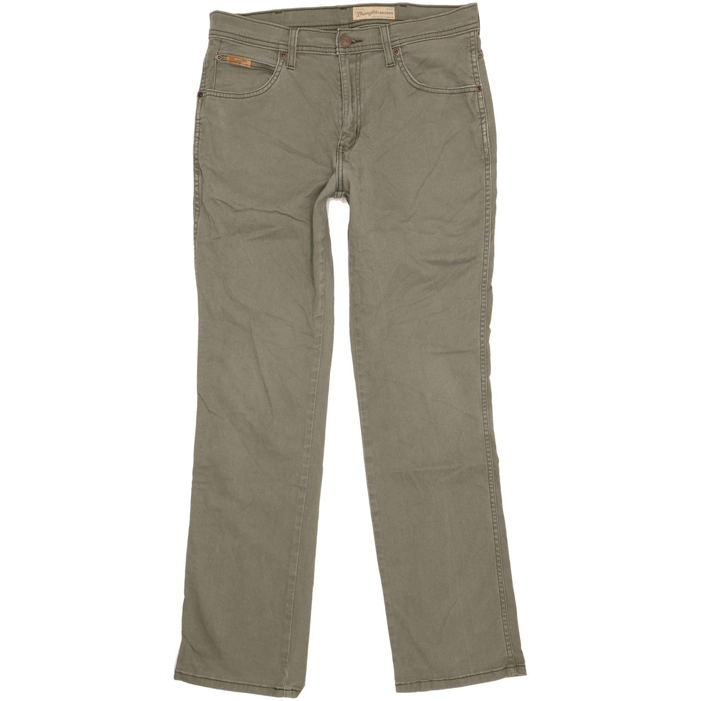 Wrangler Arizona Men Green Straight Regular Stretch Jeans W33 L32