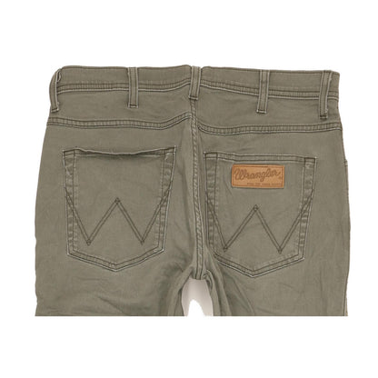 Wrangler Arizona Men Green Straight Regular Stretch Jeans W33 L32