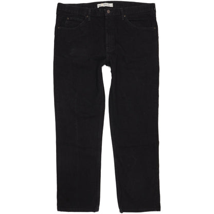 Lee Jim Men Black Straight Regular Jeans W40 L32