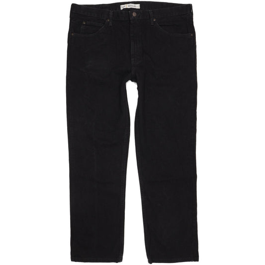 Lee Jim Men Black Straight Regular Jeans W40 L32
