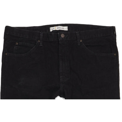 Lee Jim Men Black Straight Regular Jeans W40 L32