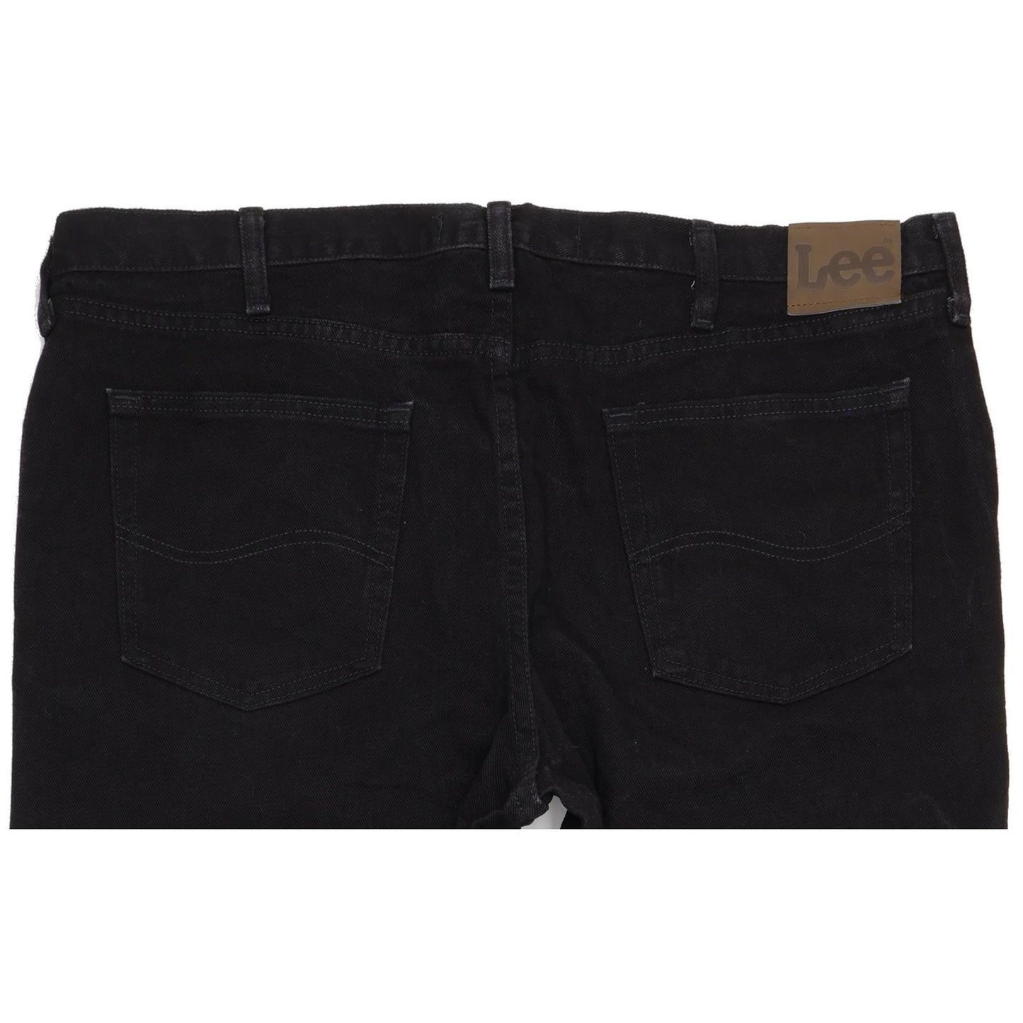 Lee Jim Men Black Straight Regular Jeans W40 L32