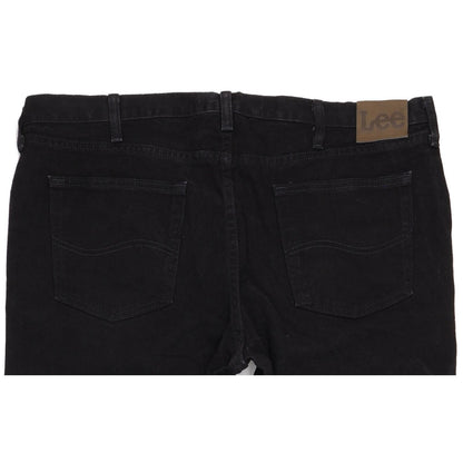 Lee Jim Men Black Straight Regular Jeans W40 L32