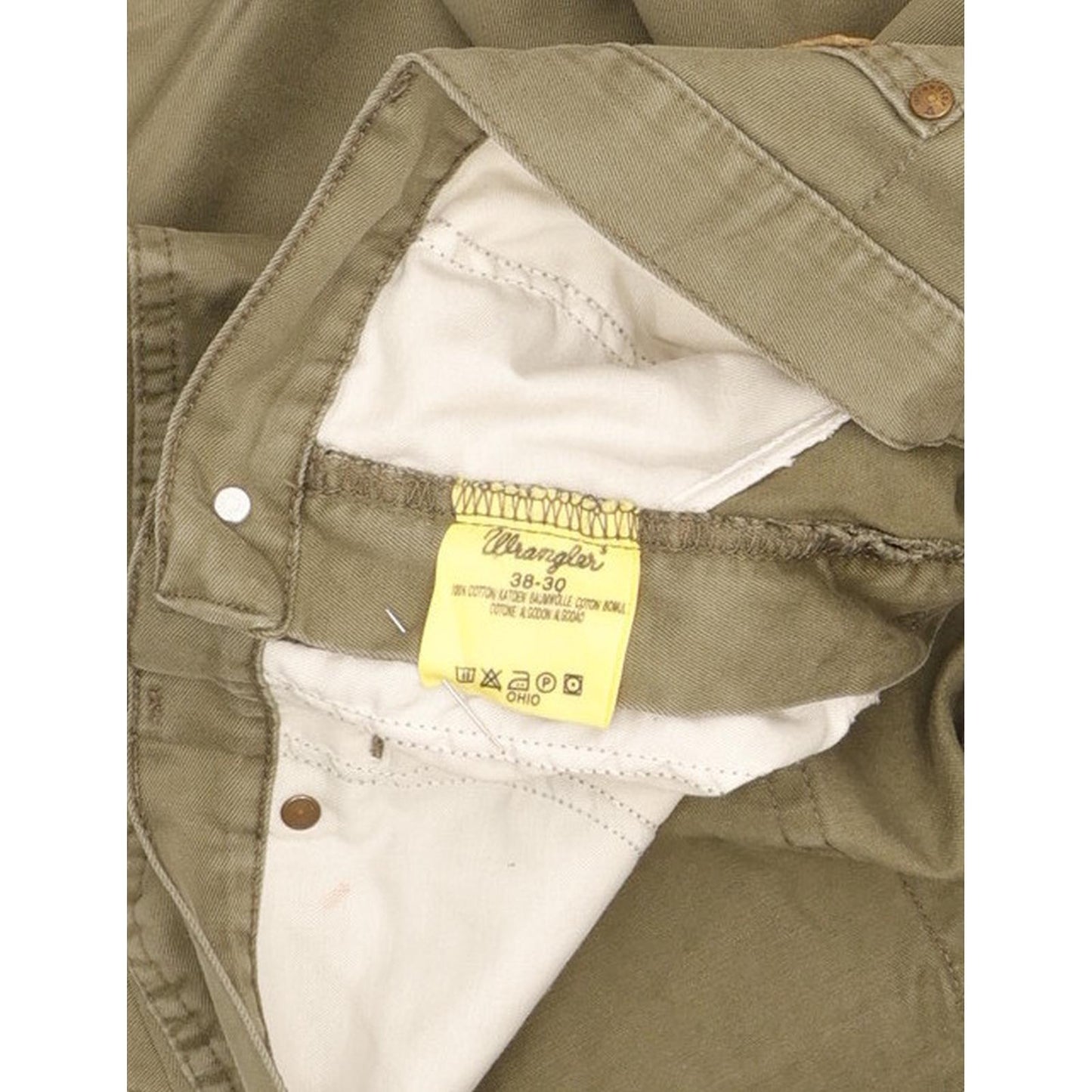 Wrangler Ohio Men Green Straight Regular Jeans W37 L29